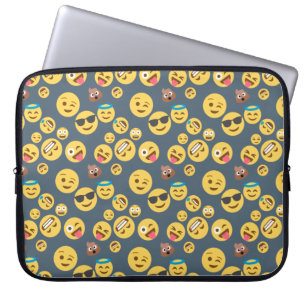 Enfaldigt Emoji grå färgmönster Laptop Fodral