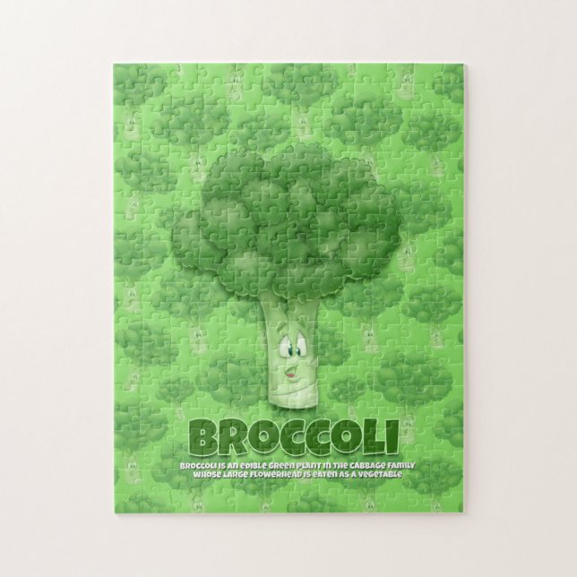 Enfaldigt pussel för broccolitecknad (Vertikal)