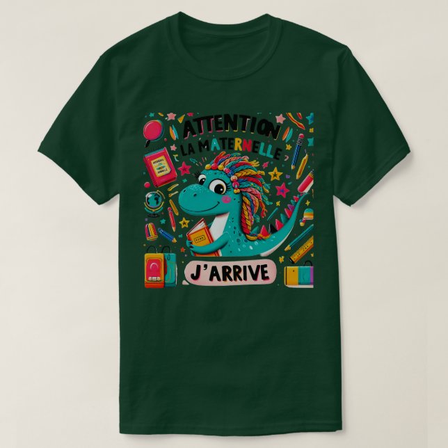 Enfant Attention La Maternelle JarriMaternelle T Shirt (Design framsida)