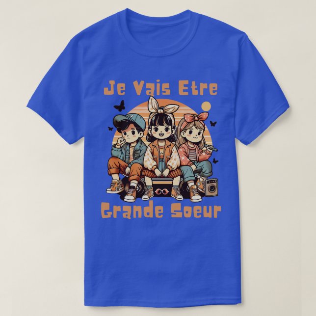 Enfant Future Grande Soeur 2025 Annonce Je Vais Et T Shirt (Design framsida)