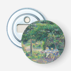 Enfants attablés dans le jardin Camille Pissarro Flasköppnare