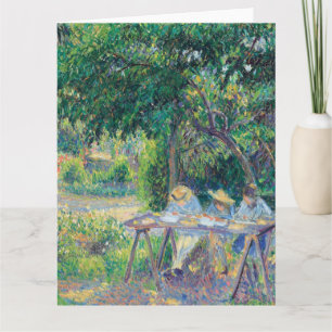 Enfants attablés dans le jardin Camille Pissarro Kort