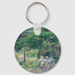 Enfants attablés dans le jardin Camille Pissarro Nyckelring