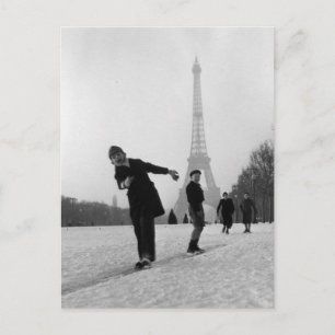 Enfants et neige - Paris - 1945 - Robert Doisneau Vykort