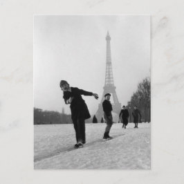 Enfants et neige - Paris - 1945 - Robert Doisneau Vykort
