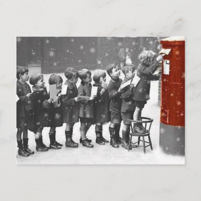 Enfants postant leur lettre vykort (Framsida)
