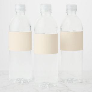 Enfärgad Champagne beige Vattenflaskor Etikett