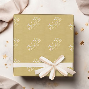 Enfärgad guld - Bröllopsgåvor till herrar och dame Presentpapper