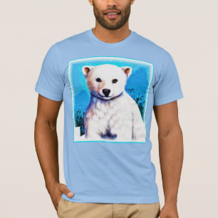 Enfärgad målning av en Polar Bear Unge. Köp nu T Shirt