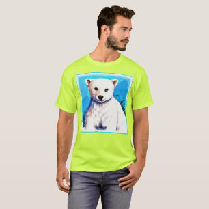 Enfärgad målning av en Polar Bear Unge. Köp nu T Shirt