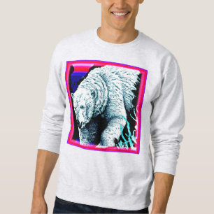 Enfärgad målning av ett Polar Bear. Köp nu Lång Ärmad Tröja