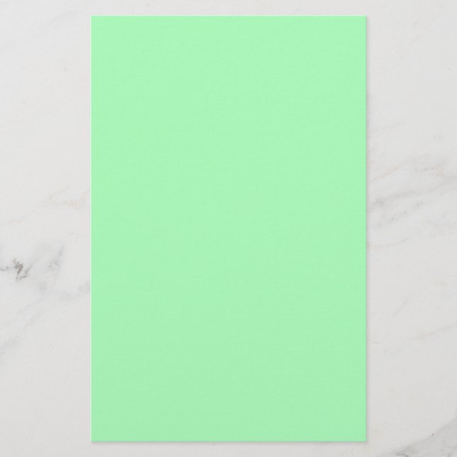 Enfärgad mintgrön brevpapper (Framsida)