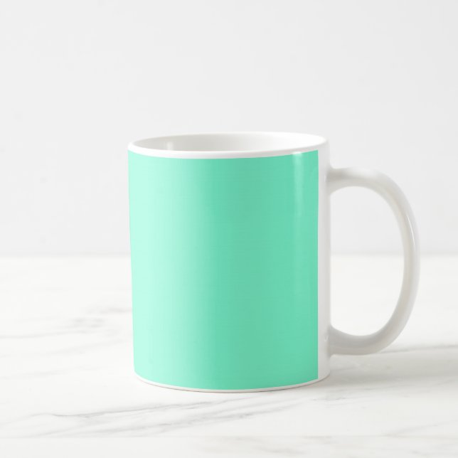 Enfärgad, mintgrön, enfärgad kaffemugg (Höger)
