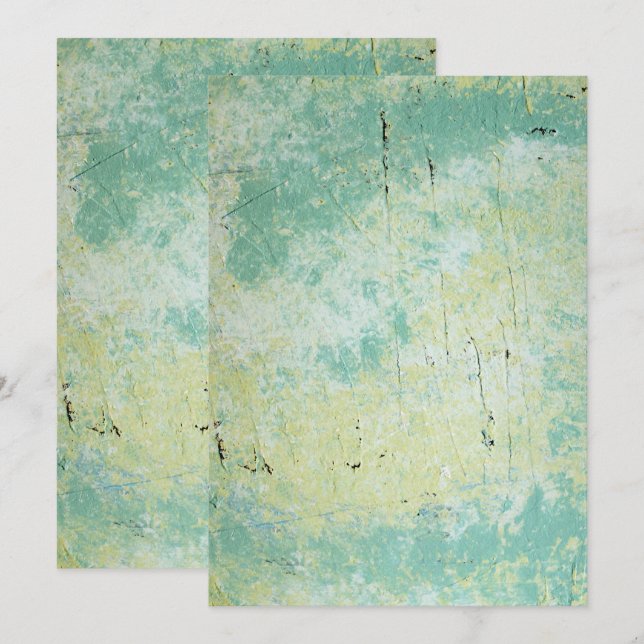 Enfärgad platt inbjudan meddelande kort (Fram/baksida)