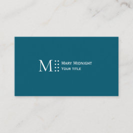 Enfärgad QR-kod Modern Elegant Teal Visitkort