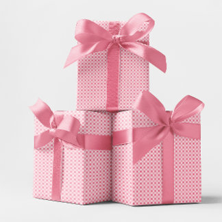 Enfärgad rosa liten gingham-ruta presentpapper