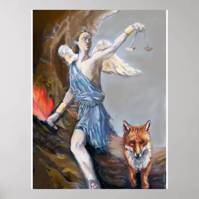 "Enfärgade vattenfärgsfärger på Nemesis Poster (Framsidan)