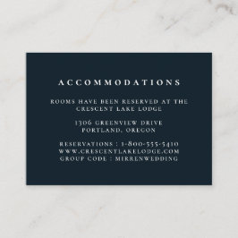 Enfärgat marinblå bröllopsinackordering tilläggskort