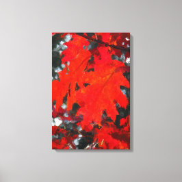 Enfärgning av Red Maple Löv Canvastryck