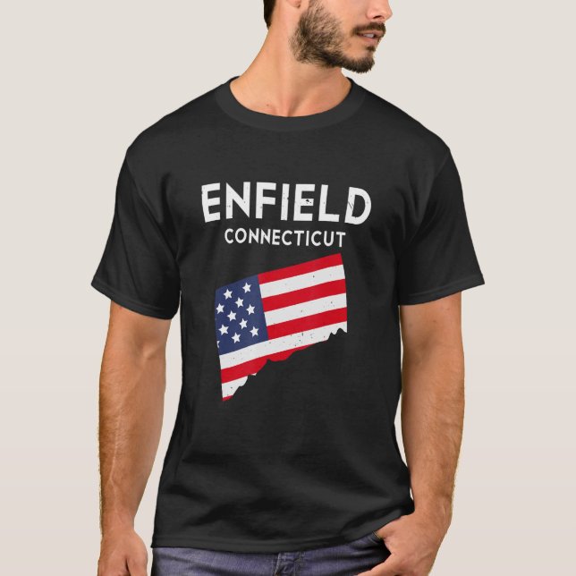 Enfield Connecticut USA State America Travel Conne T Shirt (Framsida)