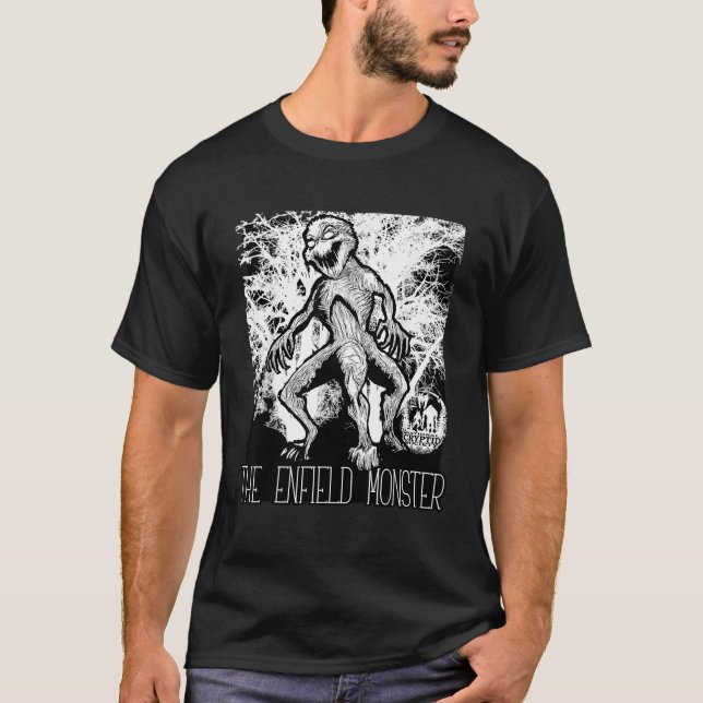 Enfield Monster Illinois Creepy 3 Legged Crypt T Shirt (Framsida)