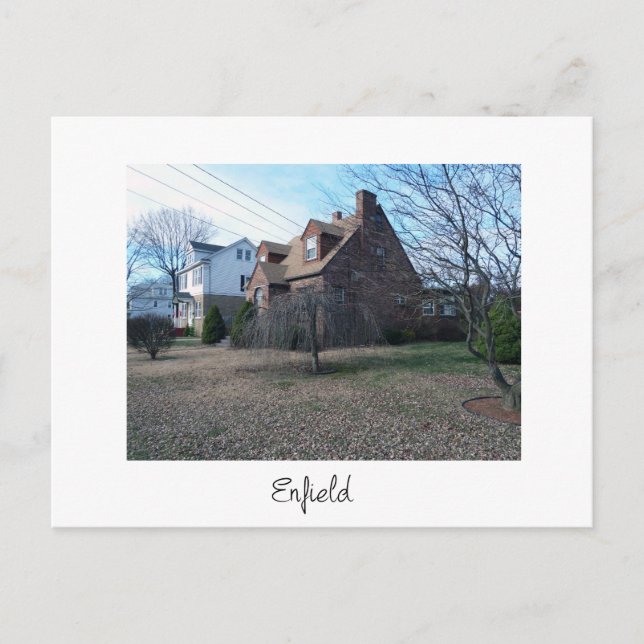 Enfields hus. Postkort för anslutning. Vykort (Framsida)