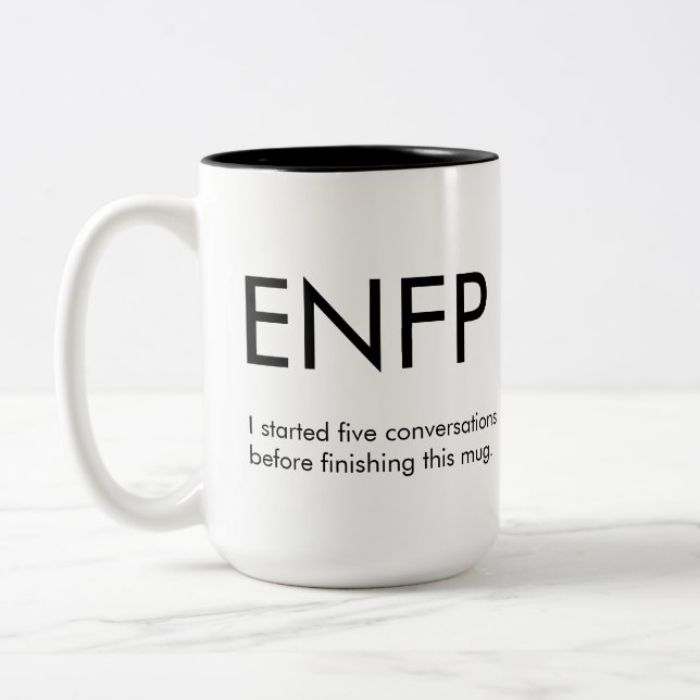 ENFP startade konversationer Mugg Gift (Vänster)