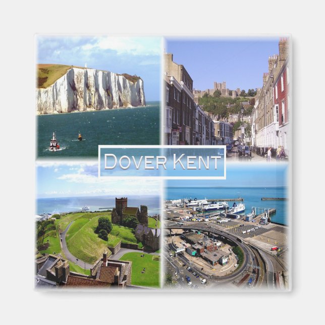 ENG005 DOVER castle, port, KENT, England, Fridge Magnet (Framsidan)