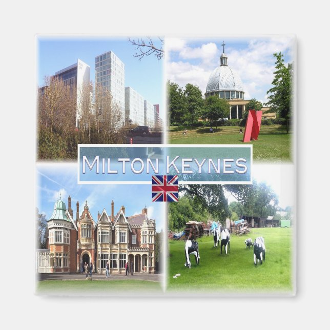 ENG011 MILTON KEINES, The Hub, England, Fridge Magnet (Framsidan)