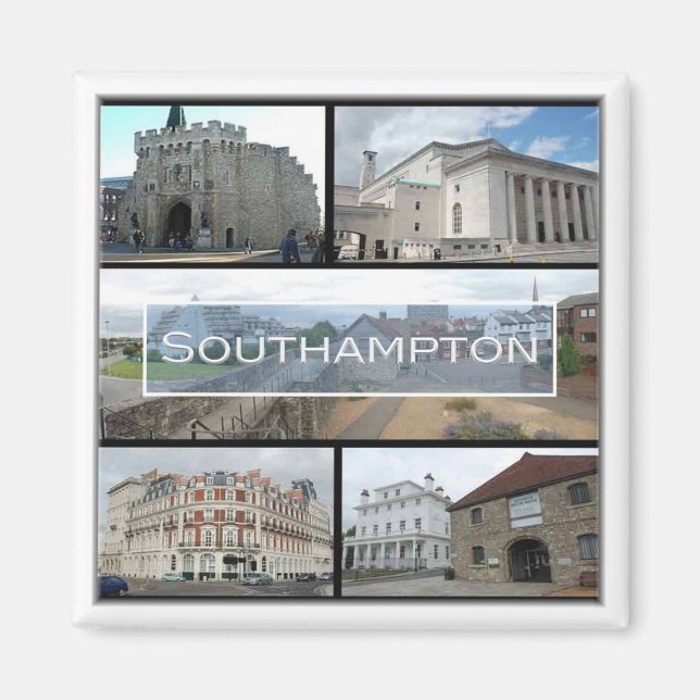 ENG019 SOUTHAMPTON, England, Europa, Fridge Magnet (Framsidan)