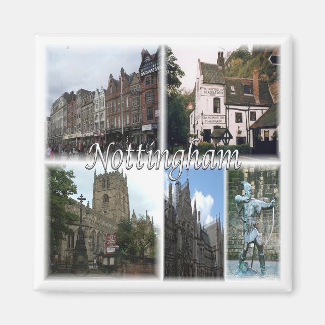 ENG022 NOTTINGHAM, England, Europa, Fridge Magnet (Framsidan)