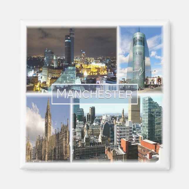 ENG023 MANCHESTER, England, Europa, Fridge Magnet (Framsidan)