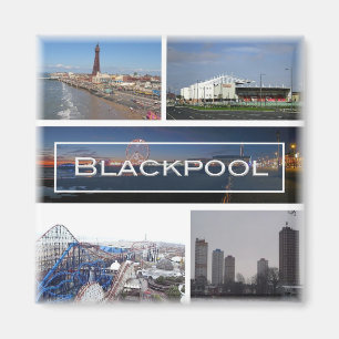 ENG031 BLACKPOOL, Lancashire, England, Kylskåp Magnet