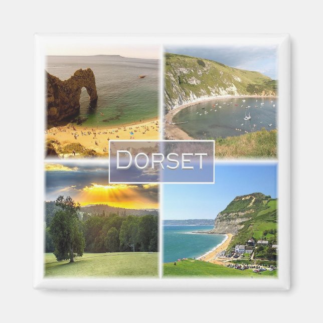ENG037 DORSET, England, Europa, Fridge Magnet (Framsidan)