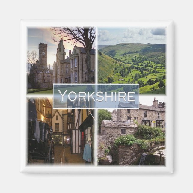 ENG040 YORKSHIRE, England, Europa, Fridge Magnet (Framsidan)