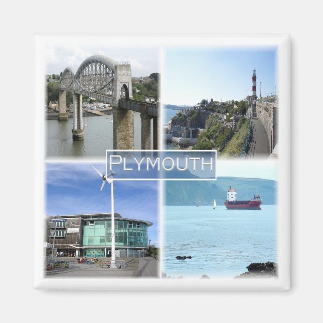 ENG045 PLYMOUTH DEVON, England, Europa, Fridge Magnet (Framsidan)