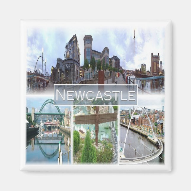 ENG047 NEWCASTLE, England, Europa, Fridge Magnet (Framsidan)
