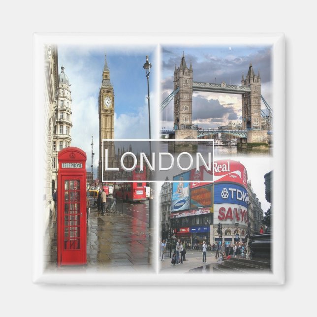 ENG048 LONDON, England, Europa, Fridge Magnet (Framsidan)