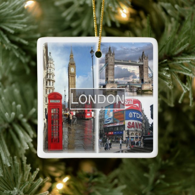 ENG048 LONDON, England, Europa Julgransprydnad Keramik (Träd)