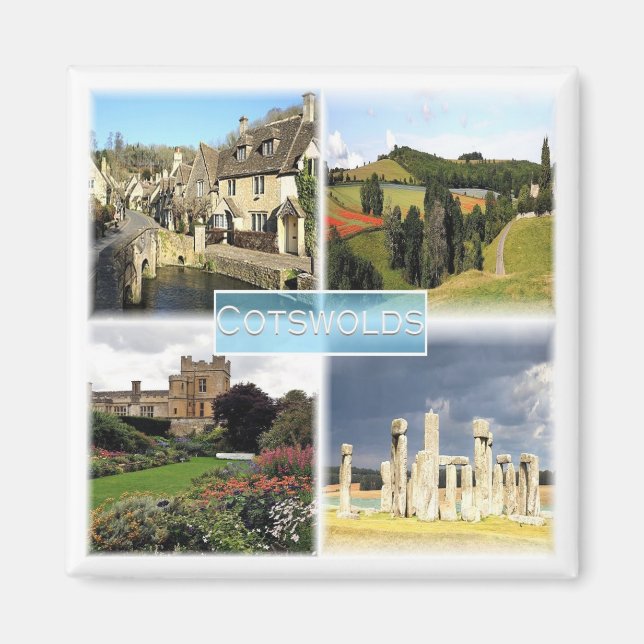 ENG049 COTSWOLDS, England, Europa, Fridge Magnet (Framsidan)