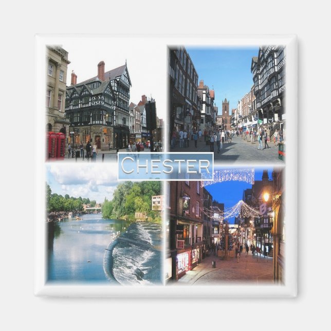 ENG051 CHESTER, England, Europa, Fridge Magnet (Framsidan)