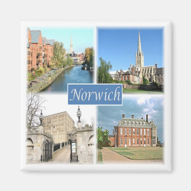ENG054 NORWICH NORFOLK, England, Fridge Magnet (Framsidan)