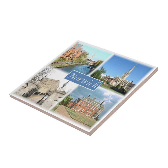 ENG054 NORWICH NORFOLK, England Kakelplatta (Sidan)