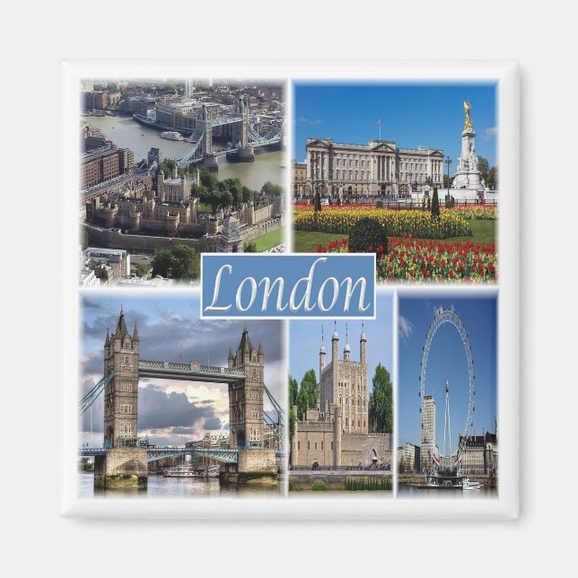 ENG056 LONDON, England, Europa, Fridge Magnet (Framsidan)