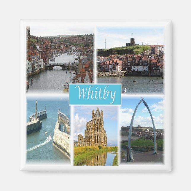 ENG057 WHITBY, Yorkshire, England, Europa Magnet (Framsidan)