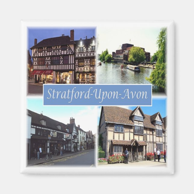 ENG060 STRATFORD UPON AVON, England Europe, Fridge Magnet (Framsidan)