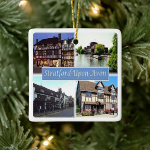 ENG060 STRATFORD UPON AVON, England Europe Julgransprydnad Keramik