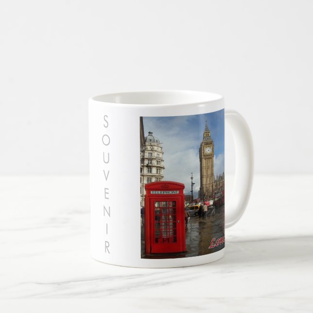 ENG063 LONDON BIG BEN, Dubbla Decker Buss, Kaffemugg (Framsida höger)