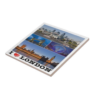 ENG065 LONDON "I KÄRLEK", England Kakelplatta