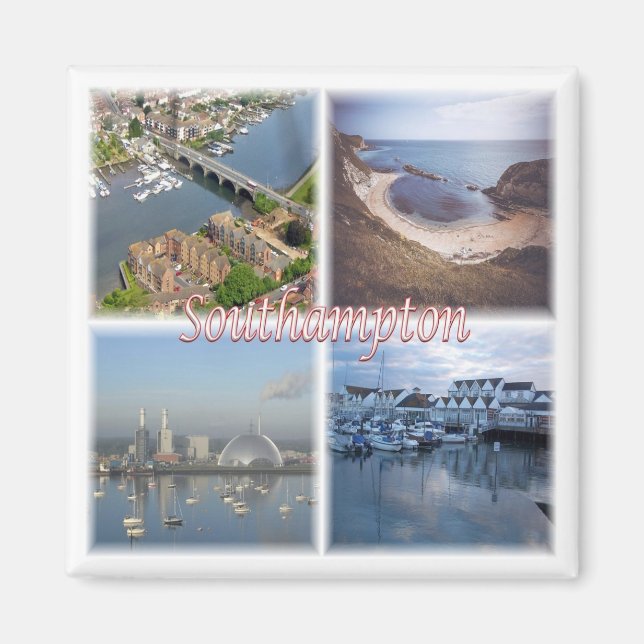 ENG075 SOUTHAMPTON, England, Europa, Fridge Magnet (Framsidan)